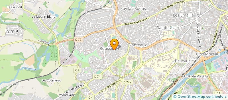 localisation de l'entreprise SYNDICAT COPROPRIETAIRES LE ROUSSILLON 1 à LIMOGES