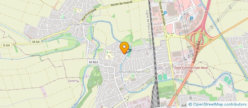 localisation de l'entreprise SYNDICAT COPROPRIETAIRES LES EGLANTINES  MUNDOLSHEIM