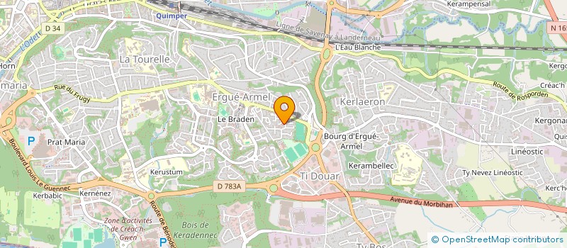 localisation de l'entreprise SYNDICAT COPROPRIETAIRES ROI ARTHUR  QUIMPER