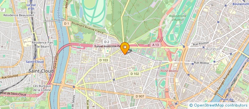 localisation de l'entreprise SYNDICAT COPROPRIETAIRES RUE C. MONET à BOULOGNE-BILLANCOURT