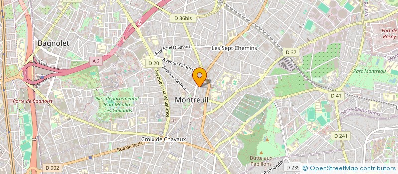 localisation de l'entreprise SYNDICAT COPROPRIETE 10 RUE DE L'EGLISE  MONTREUIL
