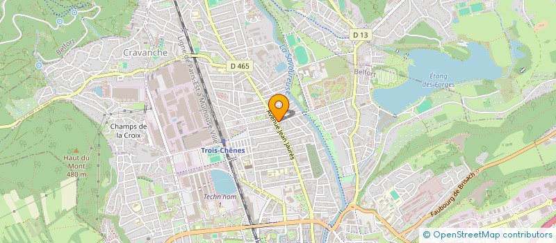 localisation de l'entreprise SYNDICAT COPROPRIETE 118 AV JEAN JAURES  BELFORT