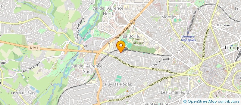 localisation de l'entreprise SYNDICAT COPROPRIETE 166 RUE MEISSONIER à LIMOGES