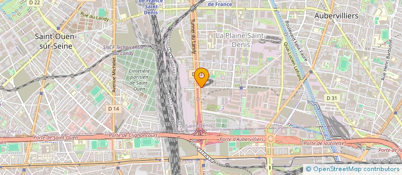 localisation de l'entreprise SYNDICAT COPROPRIETE 2 RUE PROUDHON  SAINT-DENIS