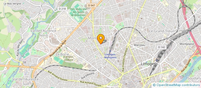 localisation de l'entreprise SYNDICAT COPROPRIETE 23 RUE DE SAUVIAT à LIMOGES