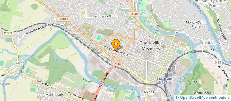 localisation de l'entreprise SYNDICAT COPROPRIETE 3 RUE COUVELET  CHARLEVILLE-MEZIERES