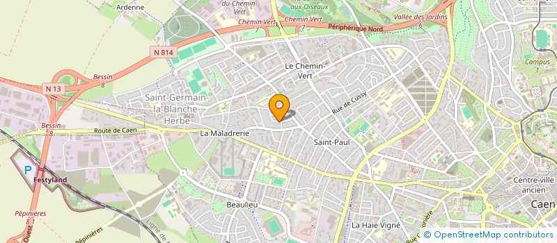 localisation de l'entreprise SYNDICAT COPROPRIETE 3 RUE DE L'ORATOIRE à CAEN