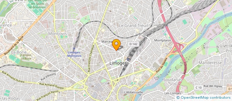 localisation de l'entreprise SYNDICAT COPROPRIETE 37 RUE THEODORE BAC à LIMOGES