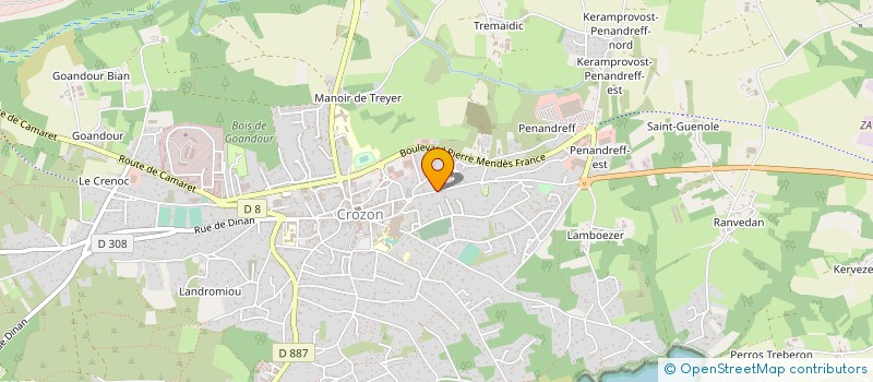 localisation de l'entreprise SYNDICAT COPROPRIETE  CROZON