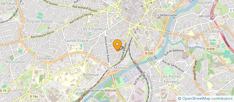 localisation de l'entreprise SYNDICAT COPROPRIETE 38 RUE BROSSOLETTE à LIMOGES