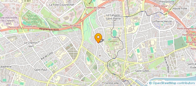 localisation de l'entreprise SYNDICAT COPROPRIETE 38 RUE MALFILATRE à CAEN