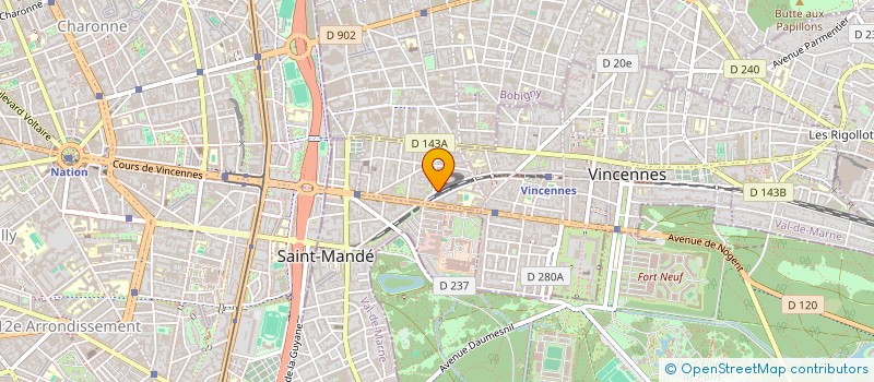localisation de l'entreprise SYNDICAT COPROPRIETE 98AVE AUBERT à VINCENNES