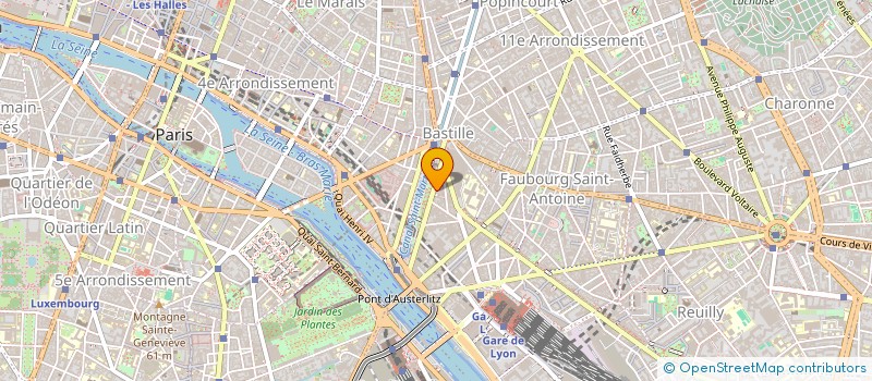 localisation de l'entreprise SYNDICAT COPROPRIETE BASTILLE  PARIS