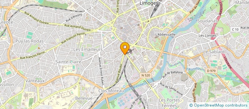 localisation de l'entreprise SYNDICAT COPROPRIETE BAUDIN REVOLUTION à LIMOGES