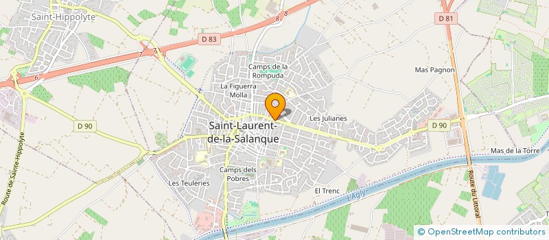 localisation de l'entreprise SYNDICAT COPROPRIETE BENEVOLE  SAINT-LAURENT-DE-LA-SALANQUE