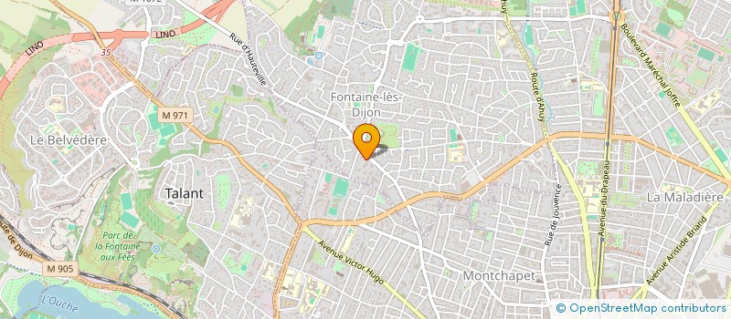 localisation de l'entreprise SYNDICAT COPROPRIETE BOURGOGNE  FONTAINE-LES-DIJON