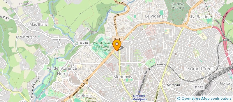 localisation de l'entreprise SYNDICAT COPROPRIETE BREGUET à LIMOGES