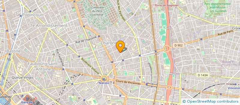 localisation de l'entreprise SYNDICAT COPROPRIETE BUZENVAL  PARIS