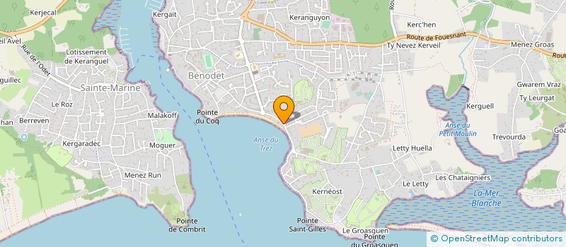 localisation de l'entreprise SYNDICAT COPROPRIETE CAISSE HAUSSMANN  BENODET