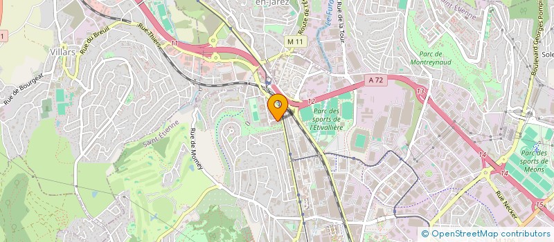 localisation de l'entreprise SYNDICAT COPROPRIETE  CENTRAL PARC  SAINT-ETIENNE