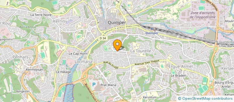 localisation de l'entreprise SYNDICAT COPROPRIETE COTEAU 1  QUIMPER