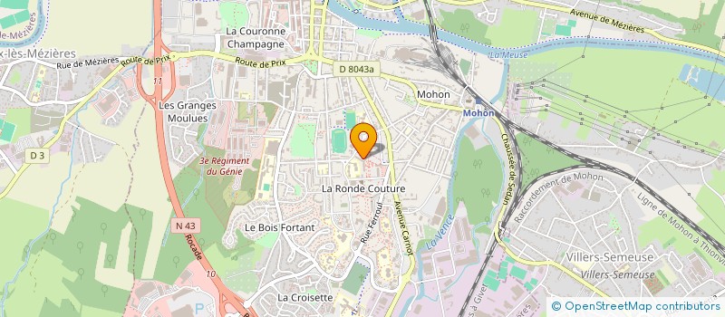 localisation de l'entreprise SYNDICAT COPROPRIETE CSA RONDE COUTURE  CHARLEVILLE-MEZIERES