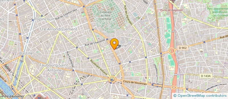 localisation de l'entreprise SYNDICAT COPROPRIETE DE CHARONNE  PARIS