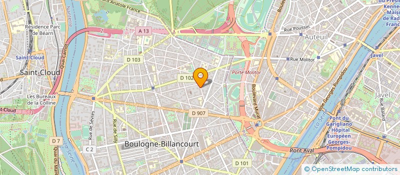 localisation de l'entreprise SYNDICAT COPROPRIETE DENFERT ROCHEREAU  BOULOGNE-BILLANCOURT