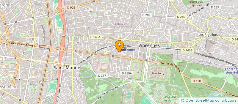 localisation de l'entreprise SYNDICAT COPROPRIETE DOCTEUR LEBEL à VINCENNES