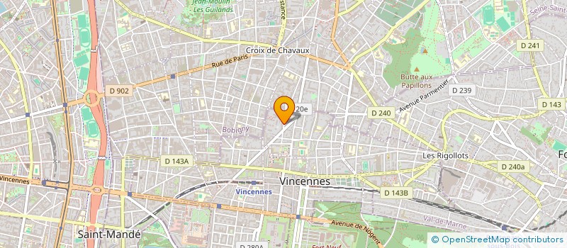 localisation de l'entreprise SYNDICAT COPROPRIETE DU 25 RUE MIRABEAU à VINCENNES