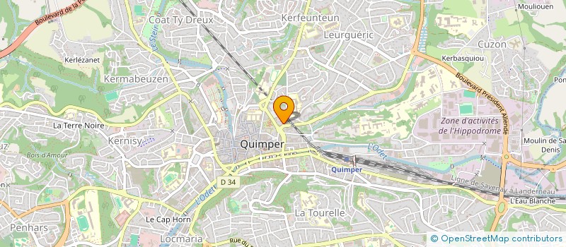 localisation de l'entreprise SYNDICAT COPROPRIETE FEUNTEUNIC AR LEZ  QUIMPER