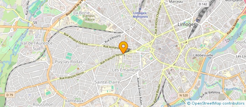 localisation de l'entreprise SYNDICAT COPROPRIETE FRANCOIS PERRIN  LIMOGES