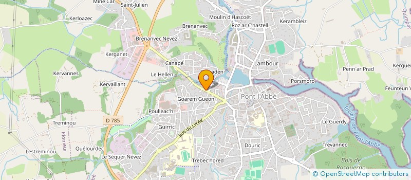 localisation de l'entreprise SYNDICAT COPROPRIETE LE BASTARD  PONT-L'ABBE