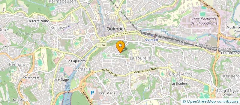 localisation de l'entreprise SYNDICAT COPROPRIETE  LE FRUGY  QUIMPER