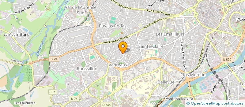 localisation de l'entreprise SYNDICAT COPROPRIETE LE PRAIRIAL à LIMOGES