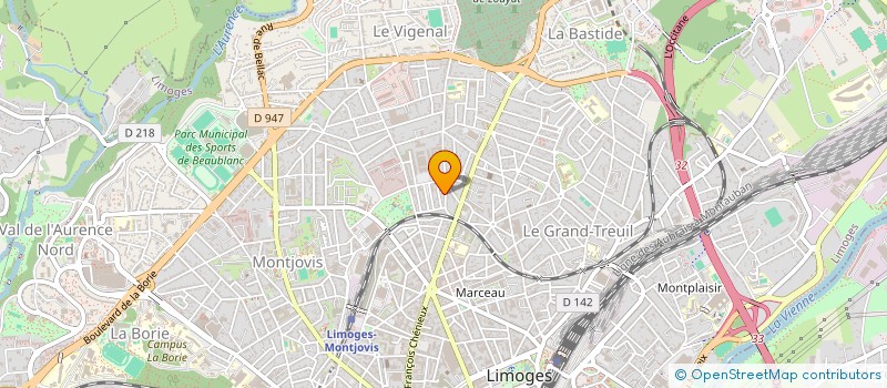 localisation de l'entreprise SYNDICAT COPROPRIETE LE VERT LOGIS à LIMOGES