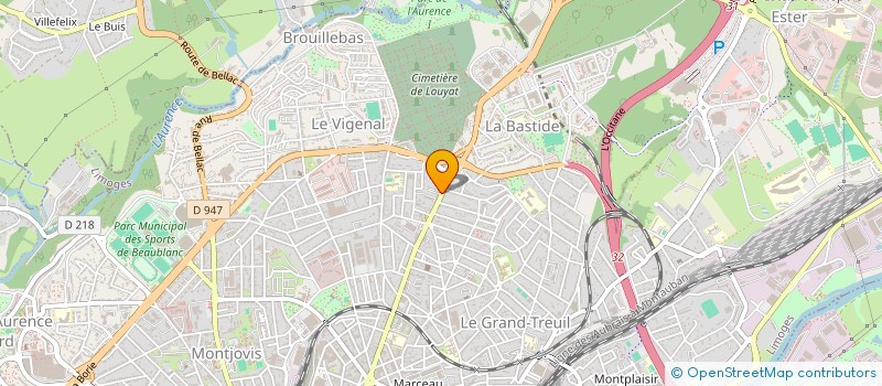 localisation de l'entreprise SYNDICAT COPROPRIETE LECLERC PANORAMA à LIMOGES