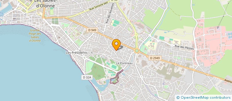 localisation de l'entreprise SYNDICAT COPROPRIETE LES CHATELIERES à LES SABLES D'OLONNE