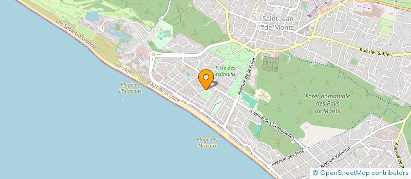 localisation de l'entreprise SYNDICAT COPROPRIETE LES CORALLINES à SAINT-JEAN-DE-MONTS