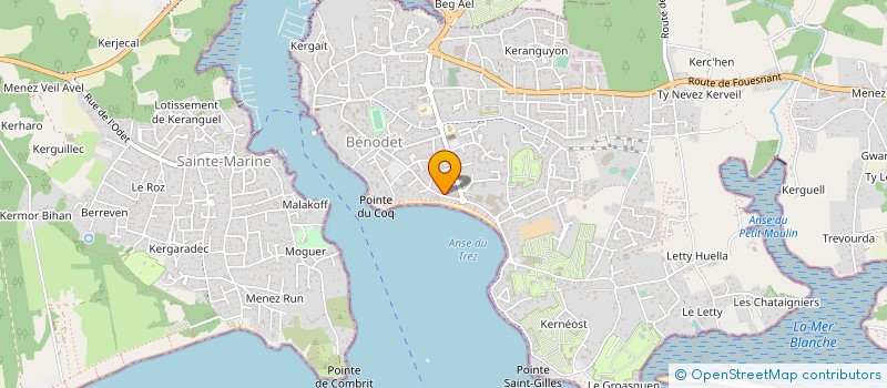 localisation de l'entreprise SYNDICAT COPROPRIETE LES EMBRUNS  BENODET