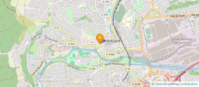 localisation de l'entreprise SYNDICAT COPROPRIETE LES HALLES  MONTBELIARD