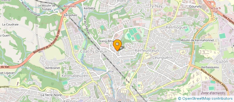 localisation de l'entreprise SYNDICAT COPROPRIETE LES ISLES  QUIMPER