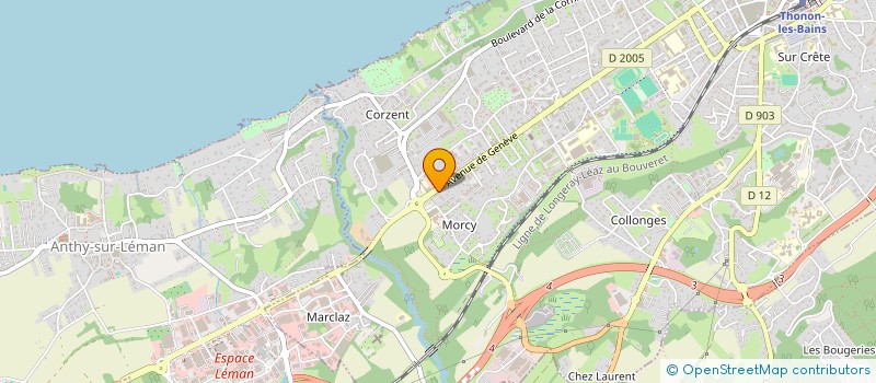 localisation de l'entreprise SYNDICAT COPROPRIETE LES LAURIERS à THONON-LES-BAINS