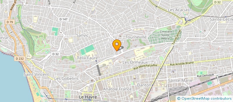 localisation de l'entreprise SYNDICAT COPROPRIETE MERIDIEN à LE HAVRE