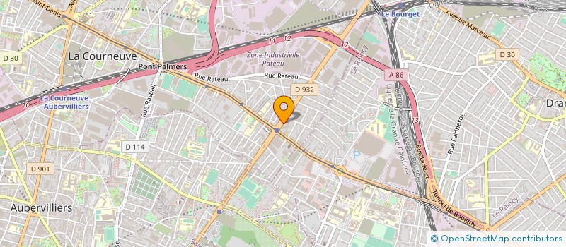 localisation de l'entreprise SYNDICAT COPROPRIETE P V COUTURIER à LA COURNEUVE