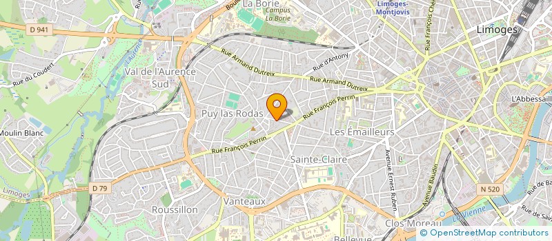 localisation de l'entreprise SYNDICAT COPROPRIETE PUY LAS RODAS à LIMOGES