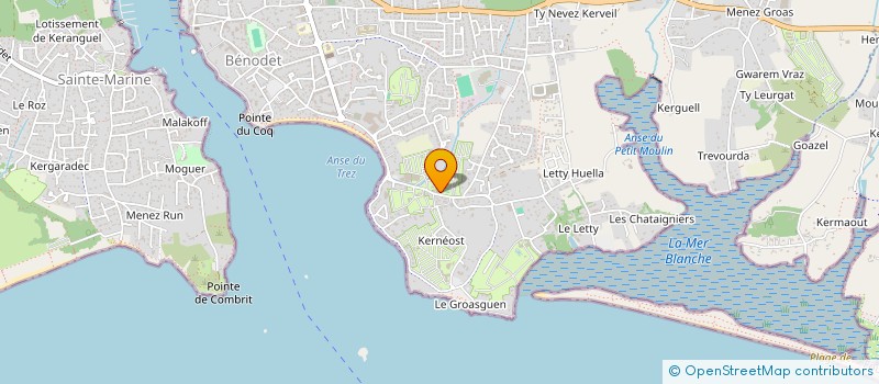 localisation de l'entreprise SYNDICAT COPROPRIETE RES JUDICAEL  BENODET