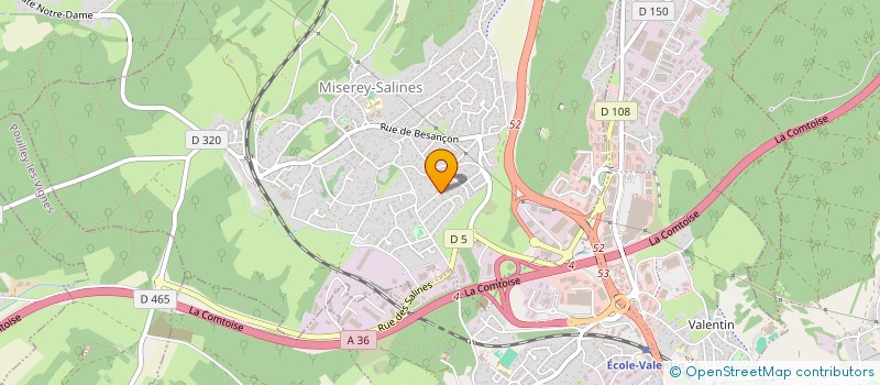 localisation de l'entreprise SYNDICAT COPROPRIETE RES. L'ECHO  MISEREY-SALINES