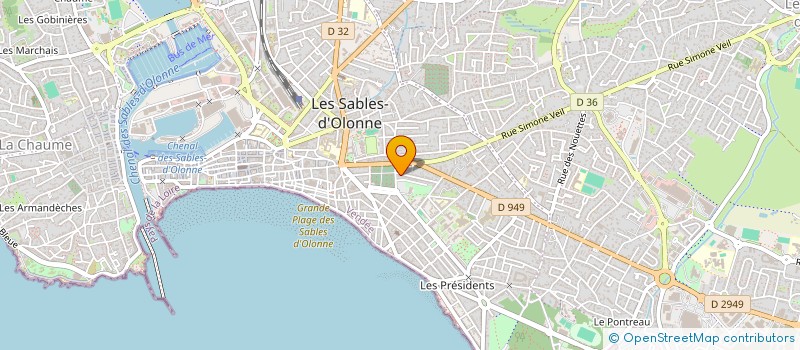 localisation de l'entreprise SYNDICAT COPROPRIETE RES LA CLAIRIERE à LES SABLES D'OLONNE