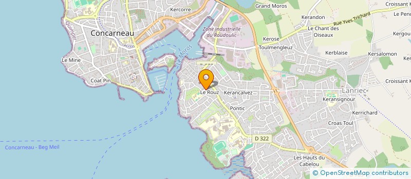 localisation de l'entreprise SYNDICAT COPROPRIETE RES LES AJONCS  CONCARNEAU